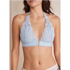 HAH Intimates Groupie Bralette French Blue Medium Front Closure Halter Revolve